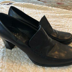 FRANCO SARTO loafer heels genuine leather - size 6